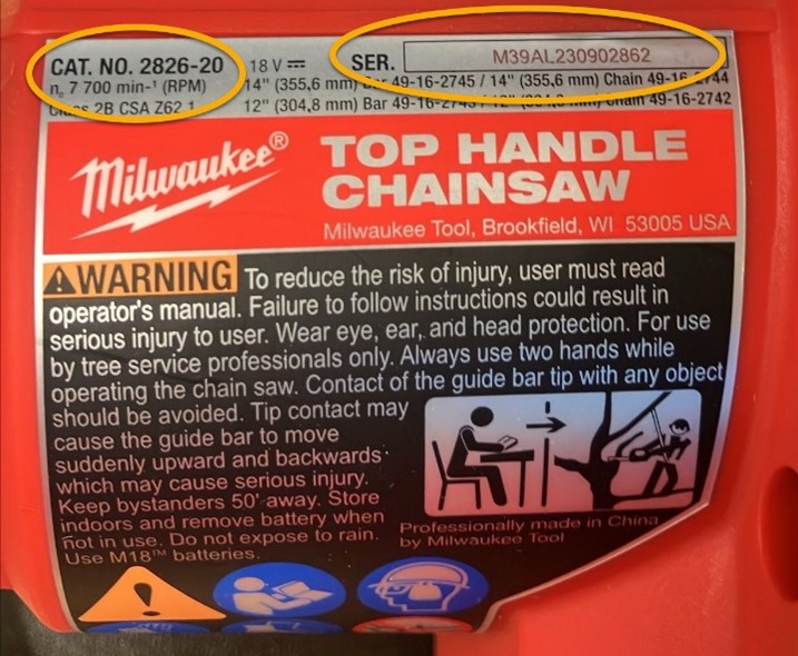 Milwaukee Tool Consumer products — recalled consumer products (photo 2)