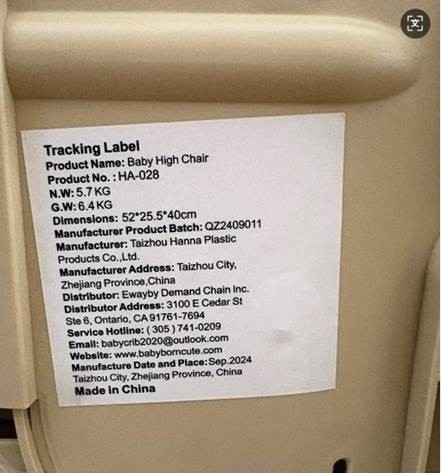 Consumer products — recalled consumer products (photo 2)