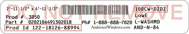 Andersen Windows Consumer products — recalled consumer products (photo 2)