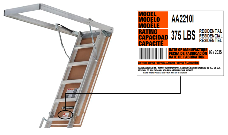 Louisville Ladder Consumer products — recalled consumer products (photo 2)