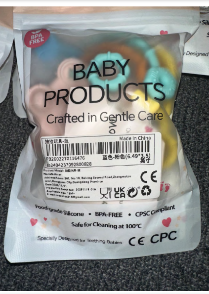 SHEIN Distribution Corporation Teething Items — recalled teething items (photo 2)