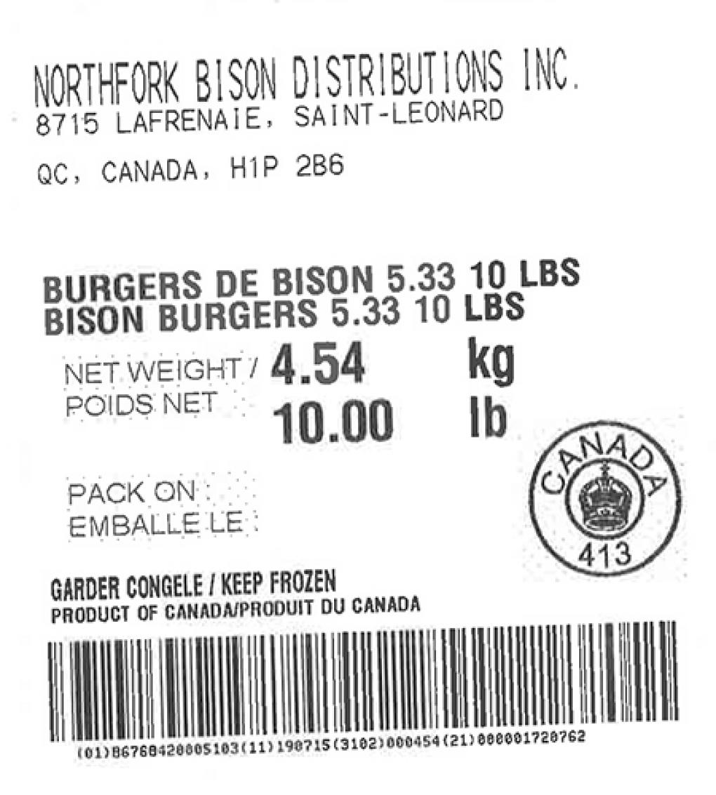 Northfork Bison Distributions Other food products — recalled other food products (photo 2)