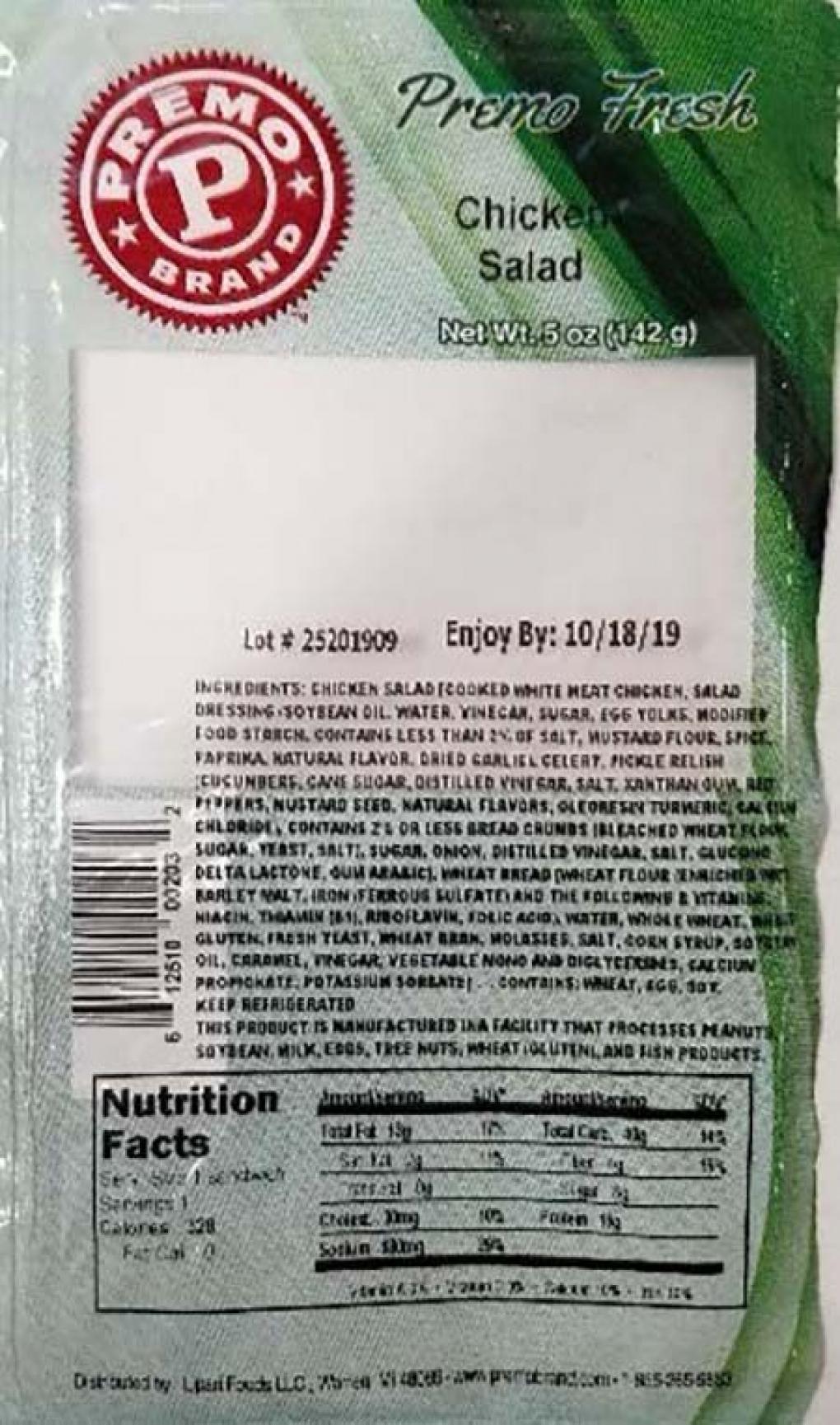 Lipari Old Tyme, Premo, Fresh Grab, Premo Signature Meat & poultry — recalled meat & poultry (photo 3)
