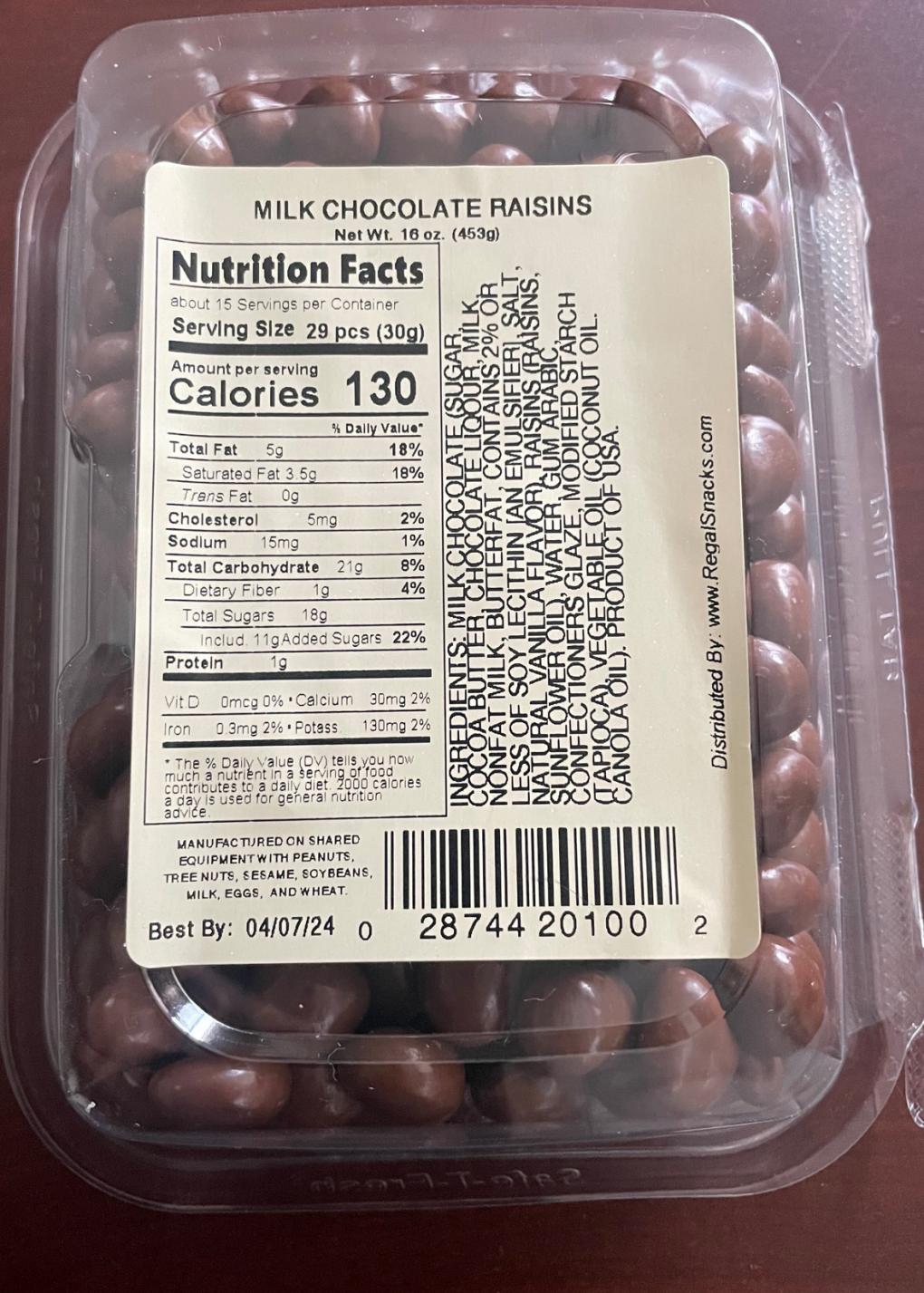 Regal Gourmet Snacks Dairy — recalled dairy (photo 2)