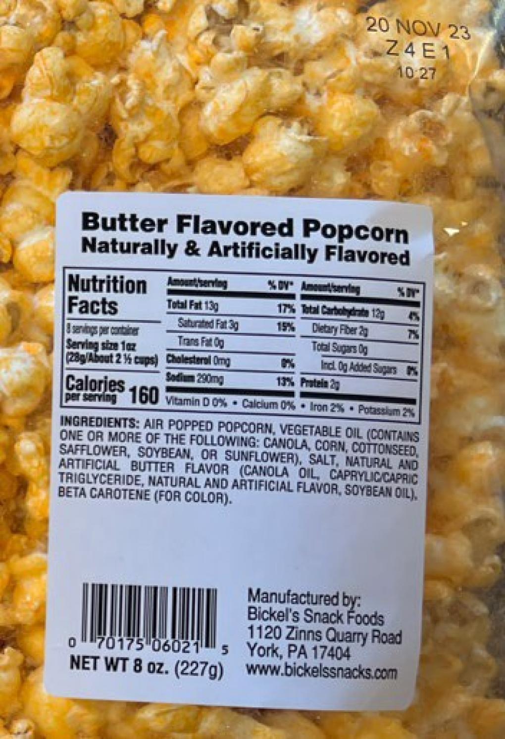 Bickel’s Snack Foods Dairy — recalled dairy