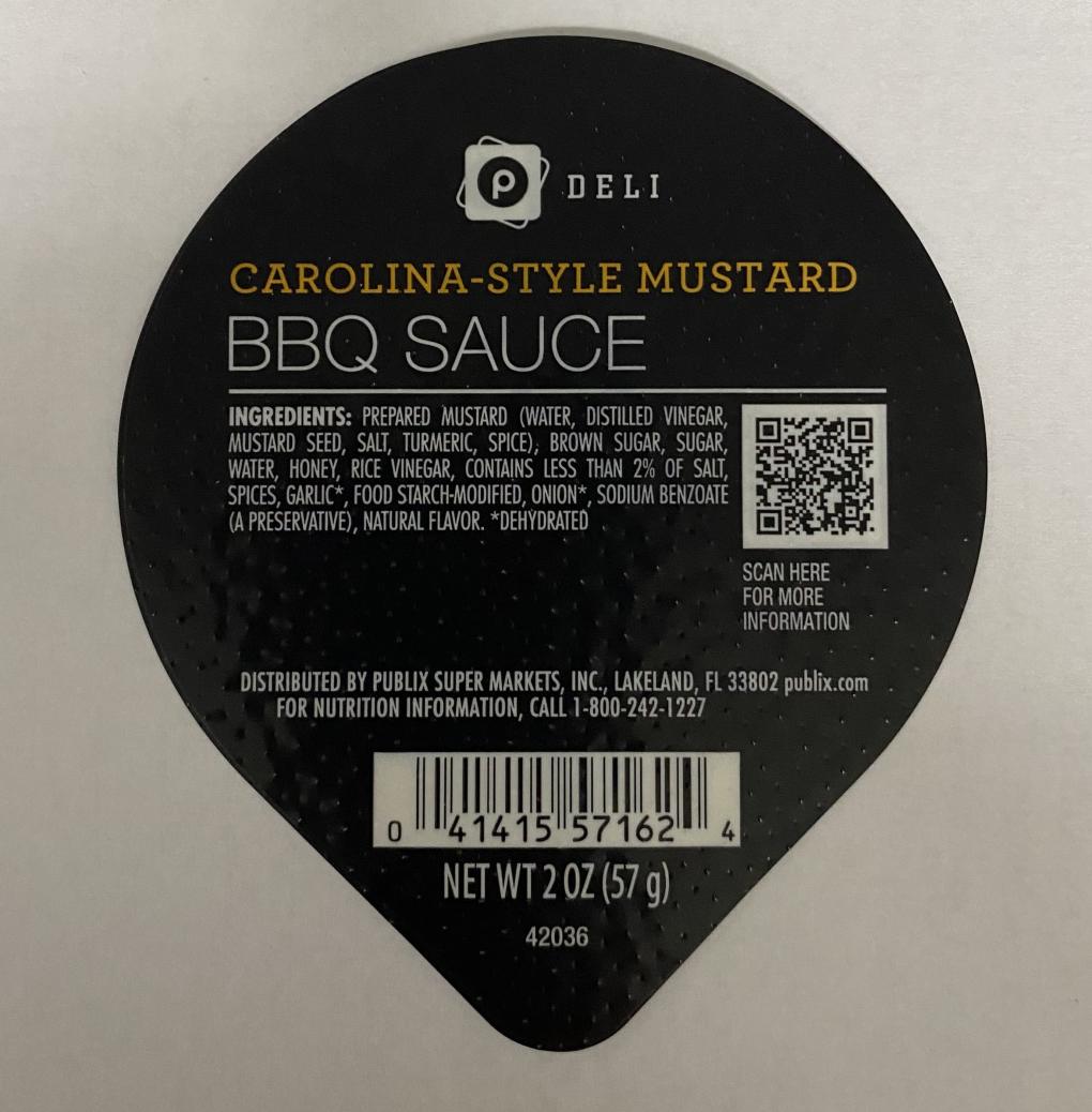 Publix Deli Sauces & dips — recalled sauces & dips