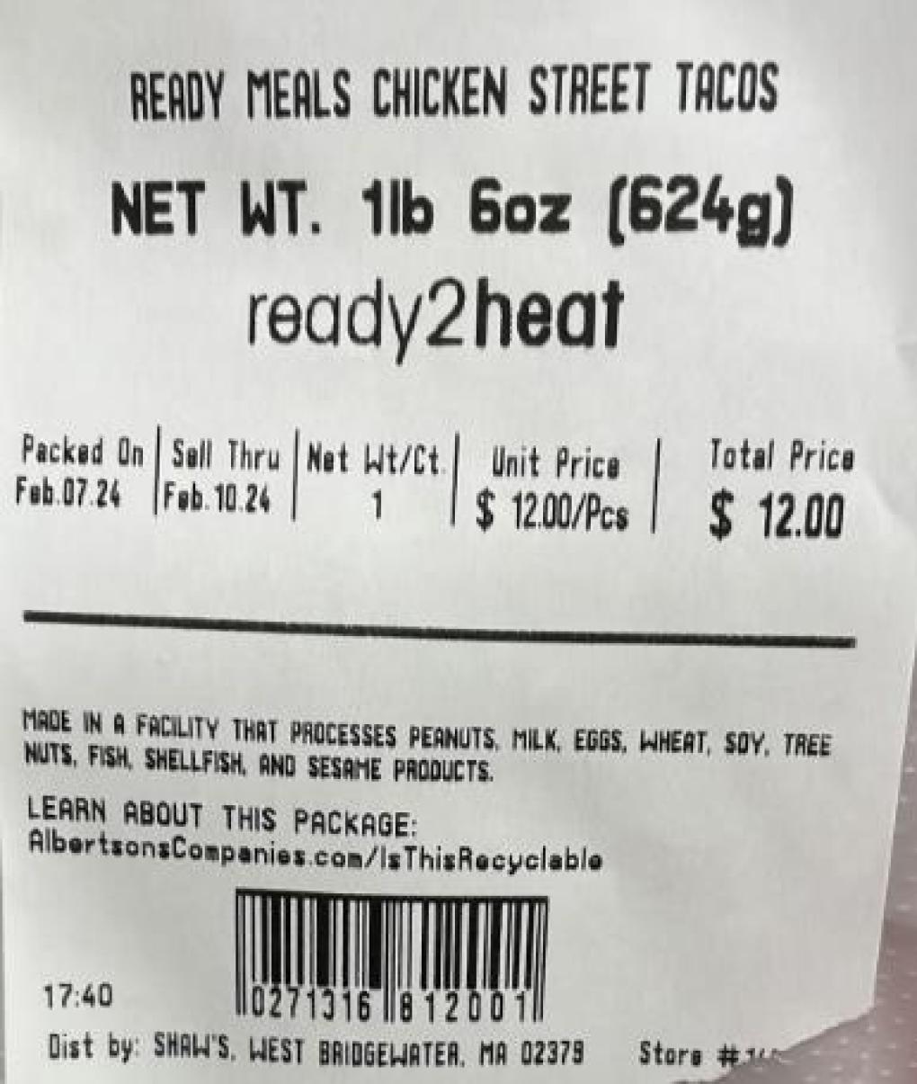 Albertsons, Safeway, Eagle, Carrs-Safeway, Pavilions, Vons, Randalls, Tom Thumb, Shaw's, S Meat & poultry — recalled…