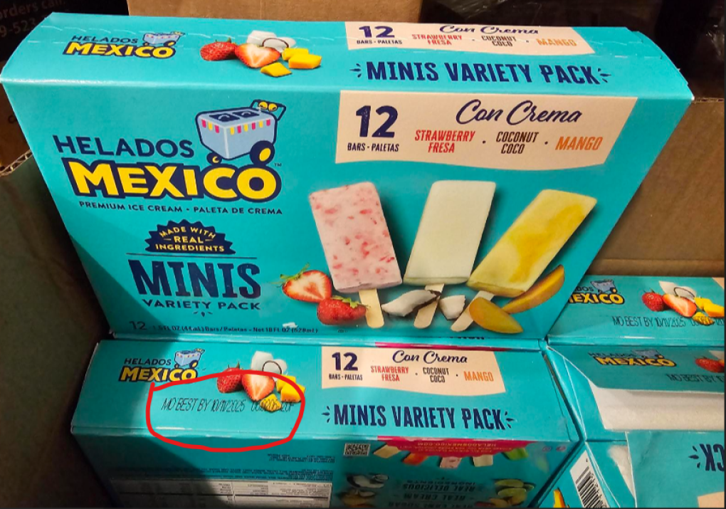 Helados Mexico Fresh produce — recalled fresh produce