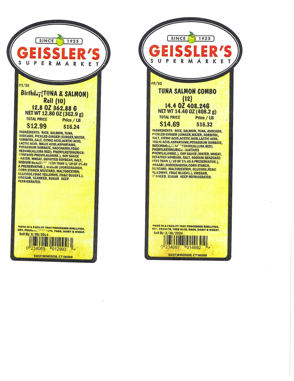 Geissler’s Supermarket Other food products — recalled other food products (photo 3)