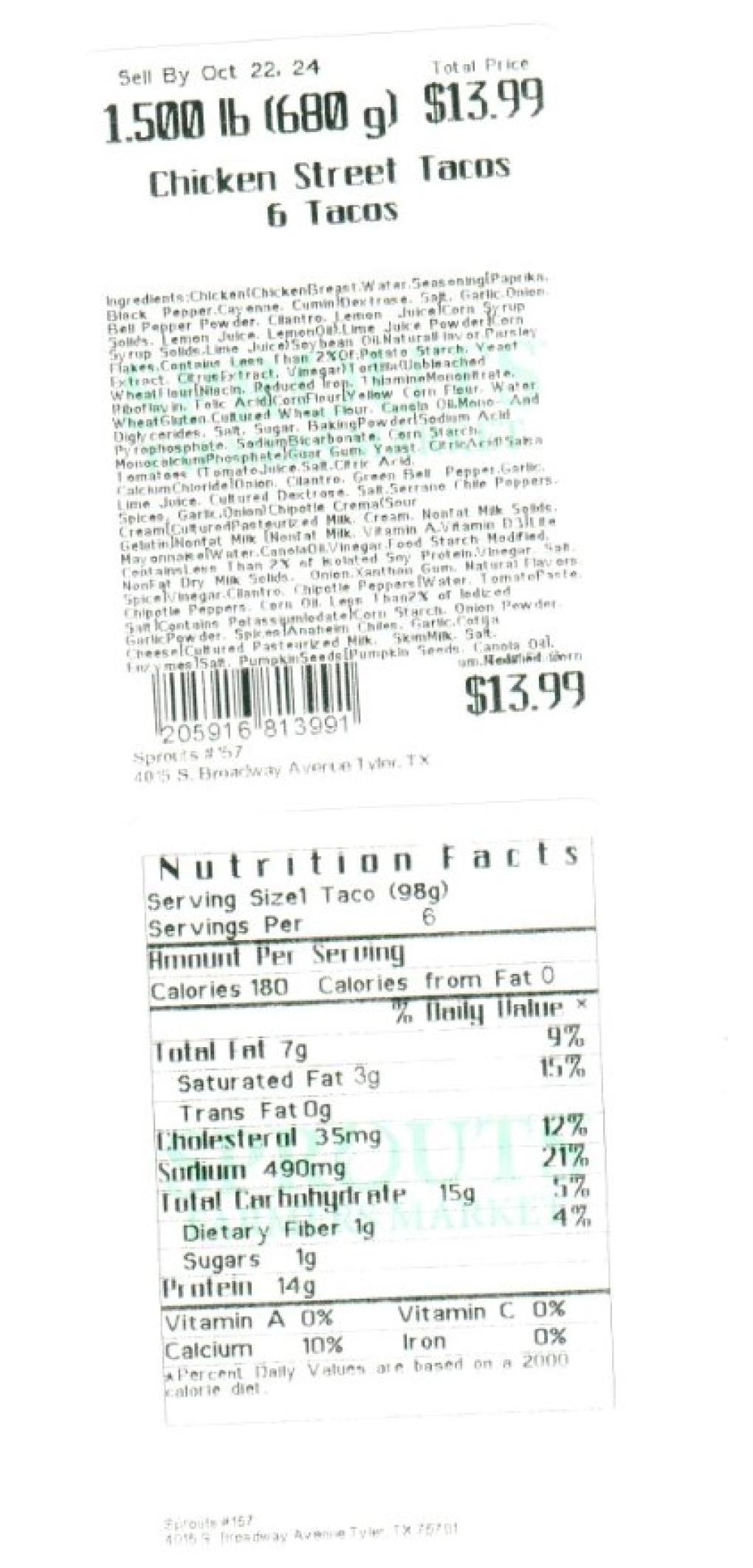 Sprouts Meat & poultry — recalled meat & poultry (photo 2)