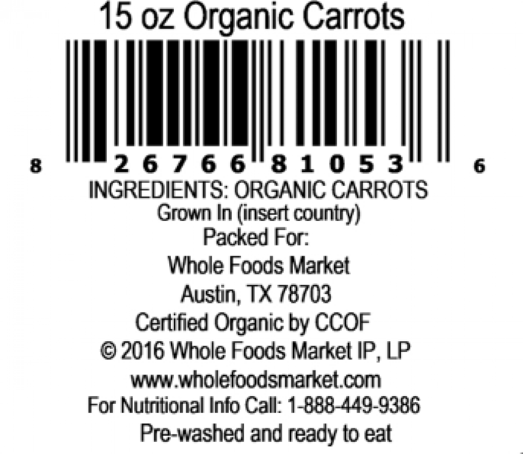 Whole Foods Market Fresh produce — recalled fresh produce (photo 2)