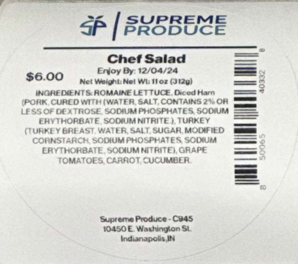 Supreme Produce Fresh produce — recalled fresh produce