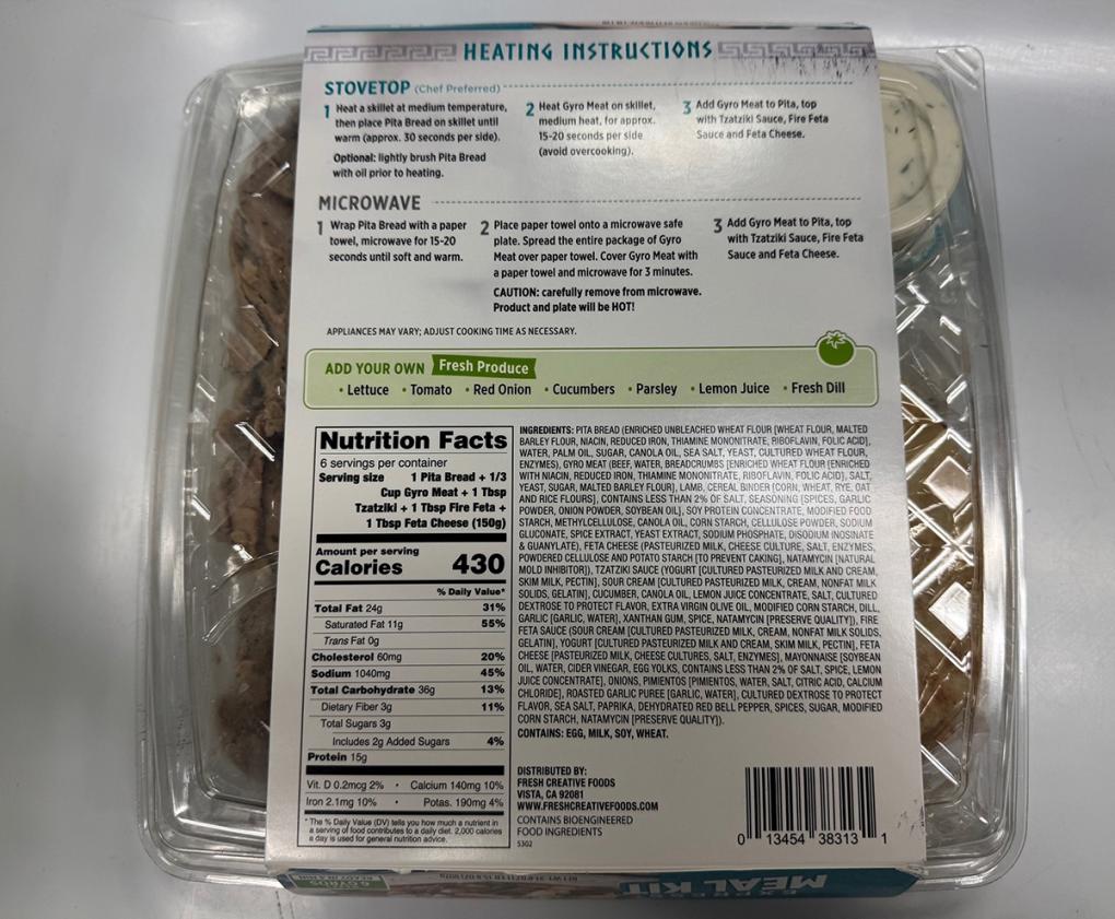 Fresh Creative Foods Meat & poultry — recalled meat & poultry (photo 3)