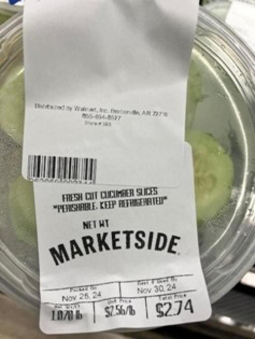 Marketside Fresh produce — recalled fresh produce