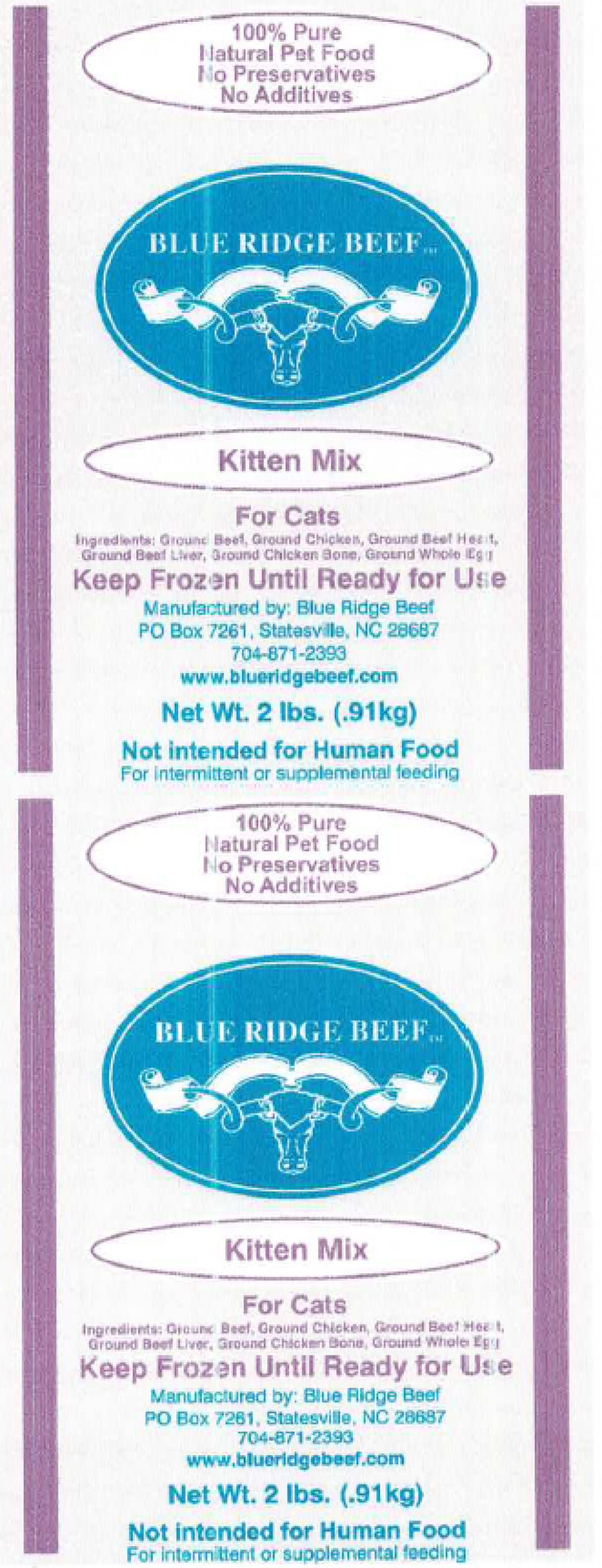 Blue Ridge Beef Pet food & treats — recalled pet food & treats