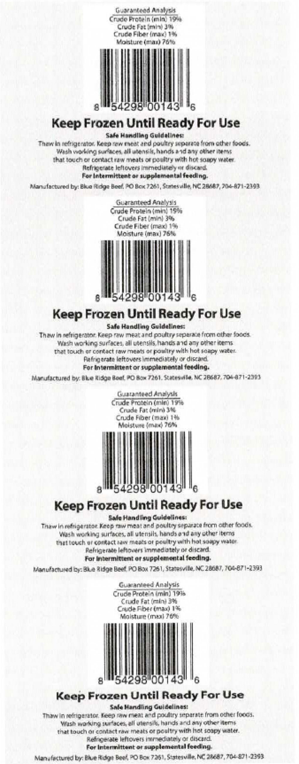 Blue Ridge Beef Pet food & treats — recalled pet food & treats (photo 2)