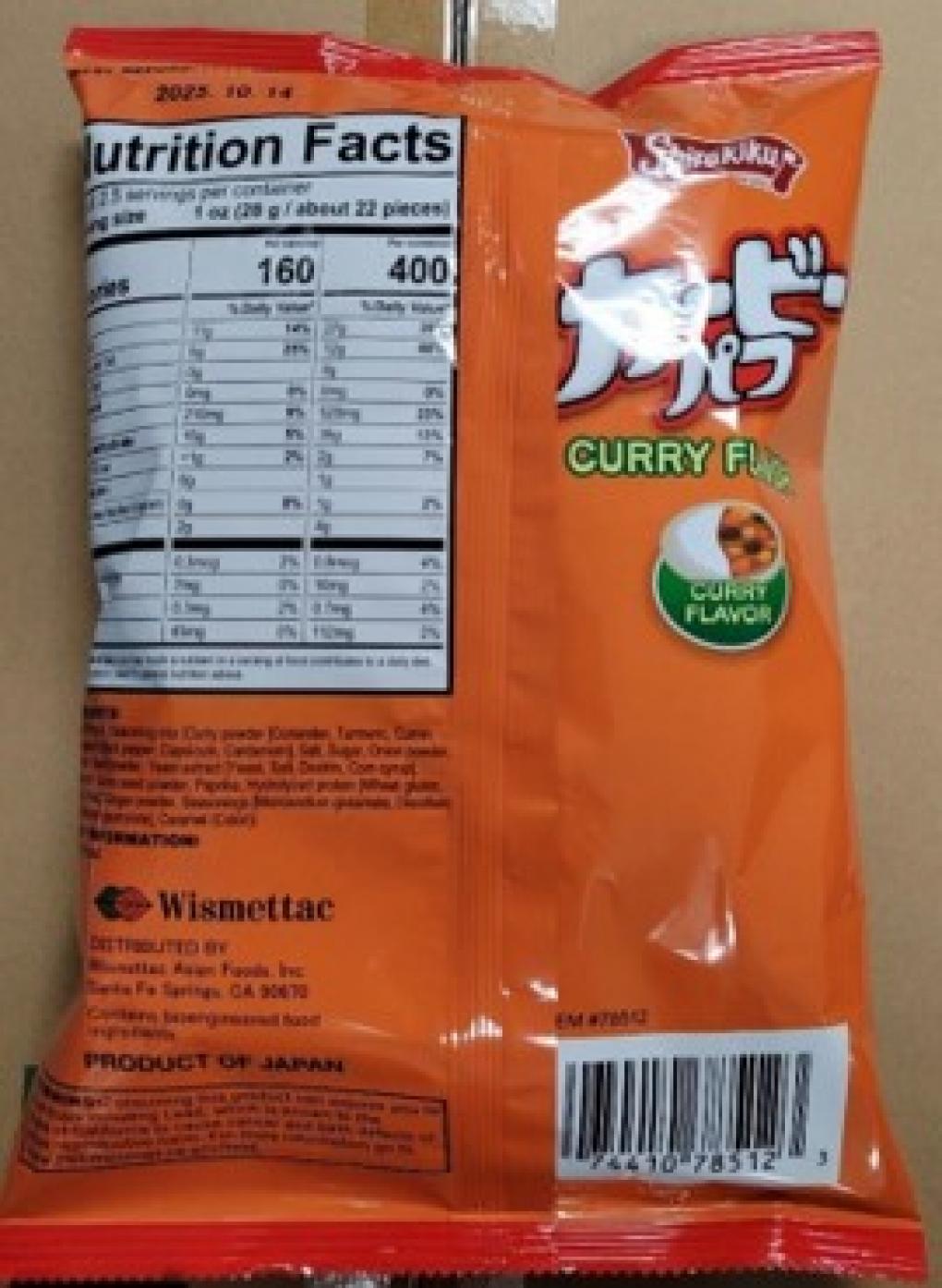 Shirakiku Snacks — recalled snacks (photo 2)