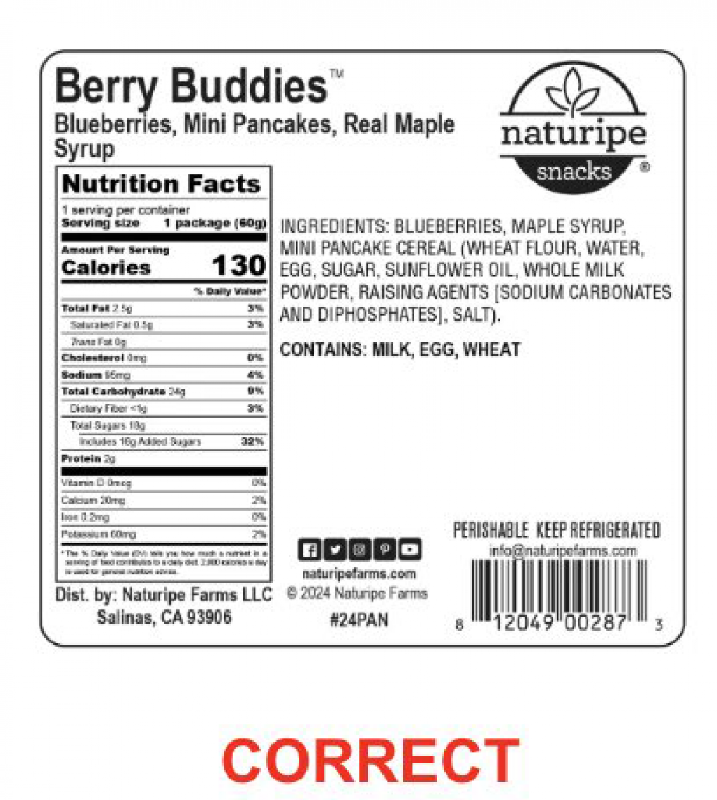 Naturipe Snacks Bakery — recalled bakery (photo 2)