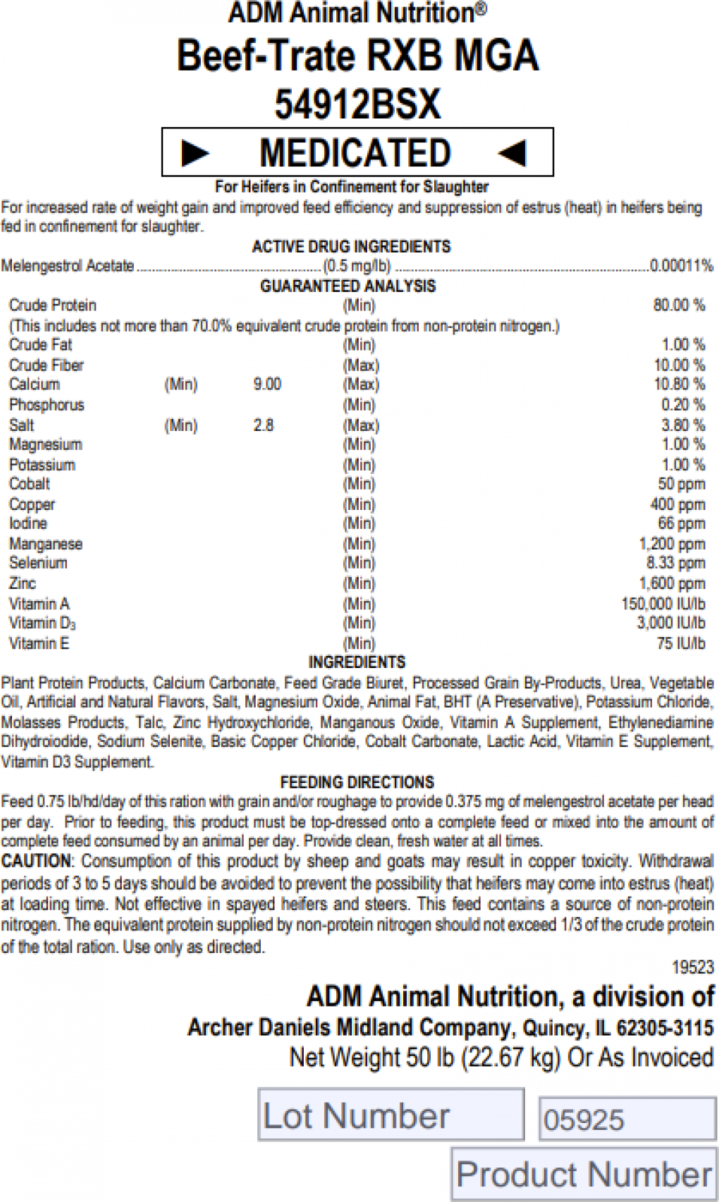 ADM Animal Nutrition Animal feed — recalled animal feed (photo 4)