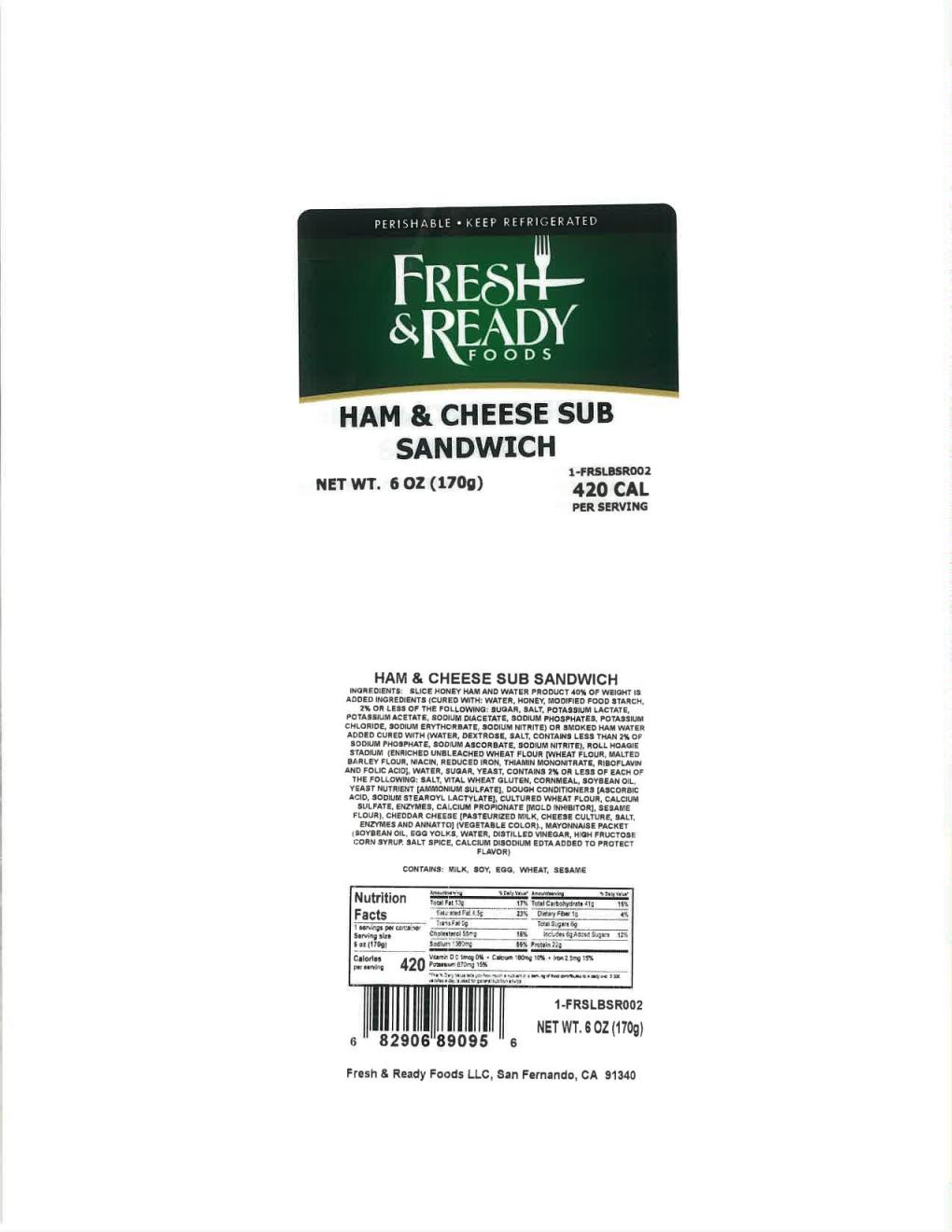 Fresh & Ready Foods, Fresh Take Crave Away, City Point Market Fresh Food to Go Snacks — recalled snacks