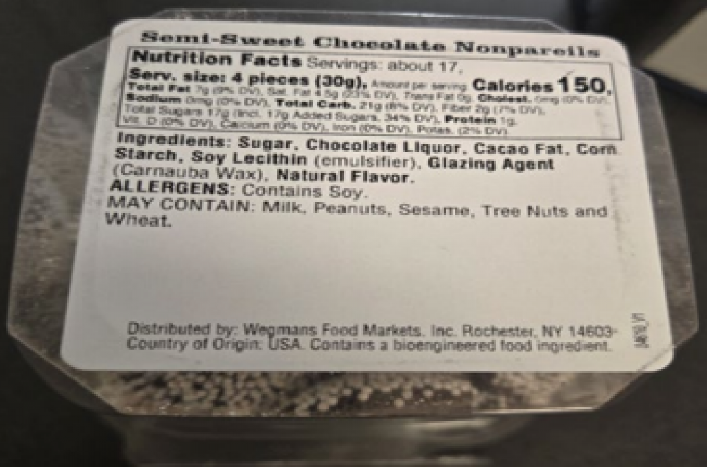 Wegmans Candy & chocolate — recalled candy & chocolate (photo 2)