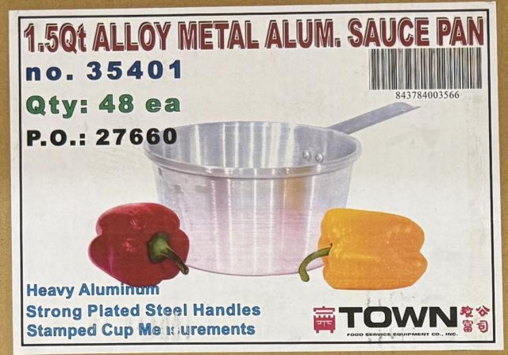 Town Food Service Equipment Sauces & dips — recalled sauces & dips
