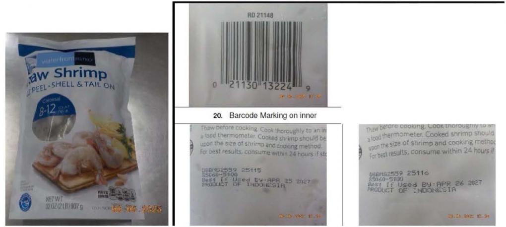 Market 32 and Waterfront Bistro Seafood — recalled seafood (photo 2)