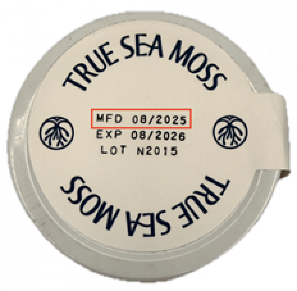 True Sea Moss Other food products — recalled other food products