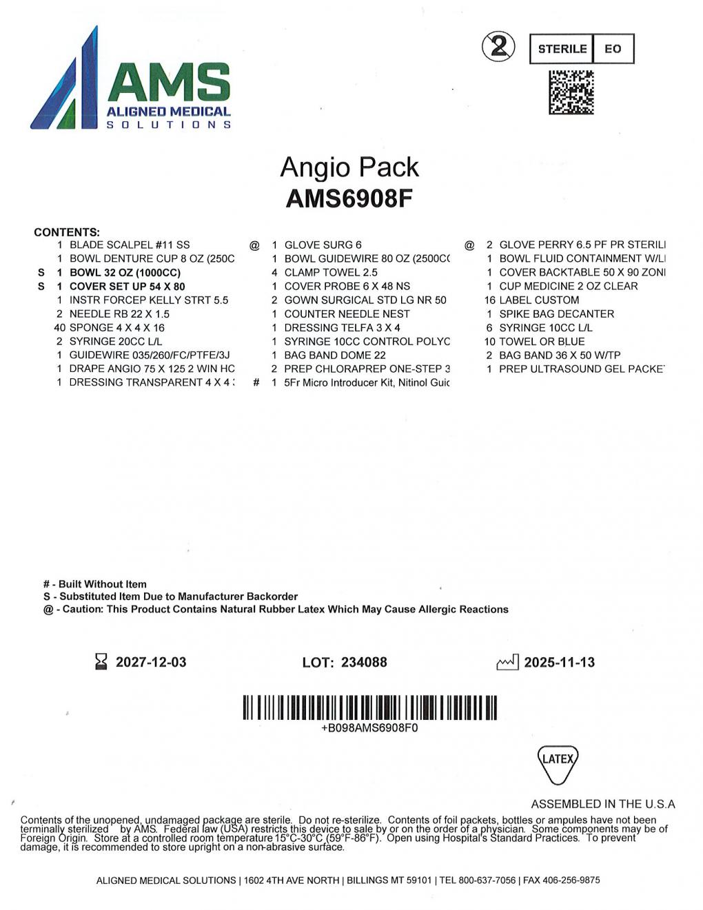Aligned Medical Angio Pack Medical devices — recalled medical devices (photo 2)