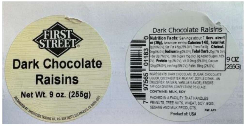 First Street Candy & chocolate — recalled candy & chocolate