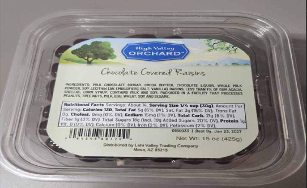 High Valley Orchard Candy & chocolate — recalled candy & chocolate