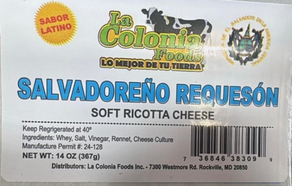La Colonia, Selectos Latinos, Clover Hill Dairy — recalled dairy
