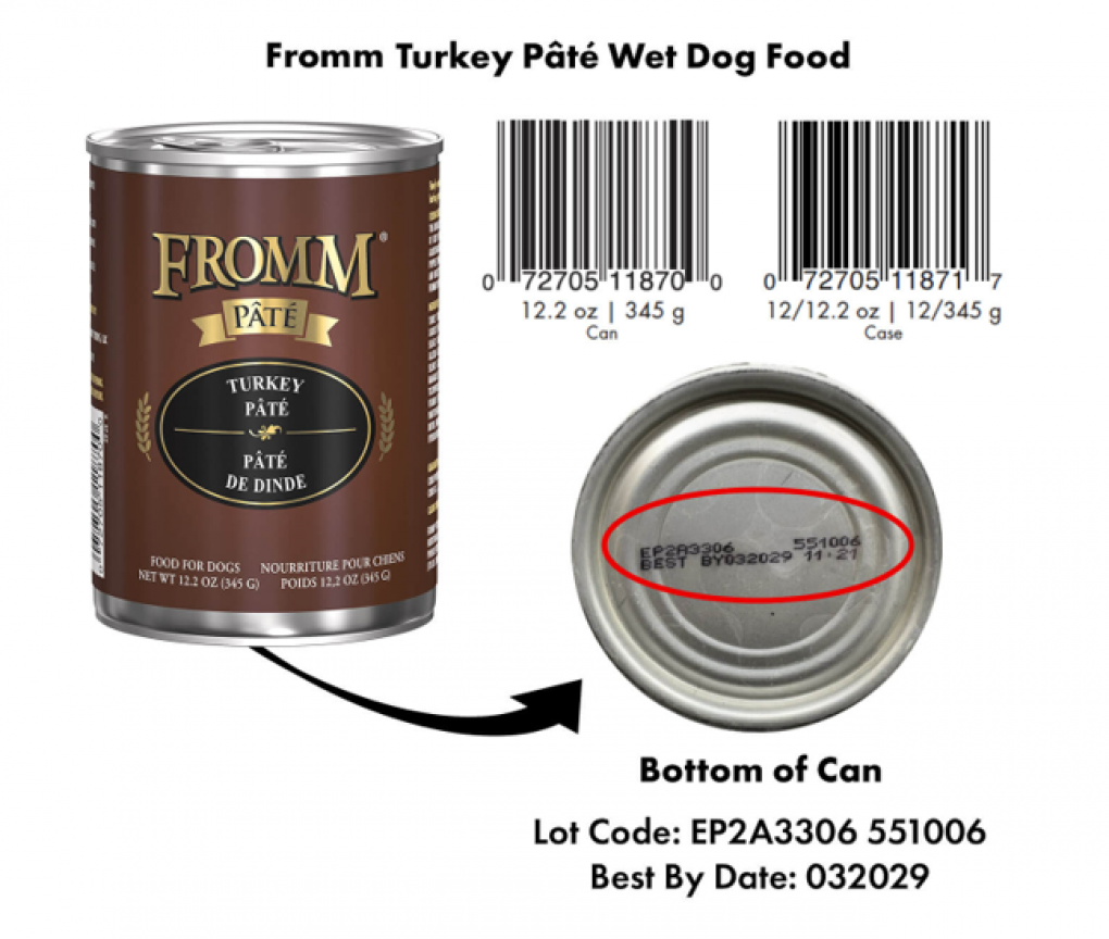 Fromm Pet food & treats — recalled pet food & treats